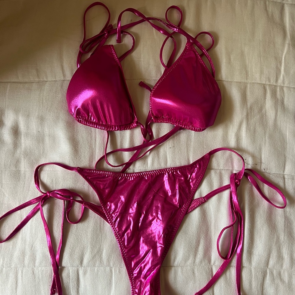 Vibrant Fuchsia Bikini Set
